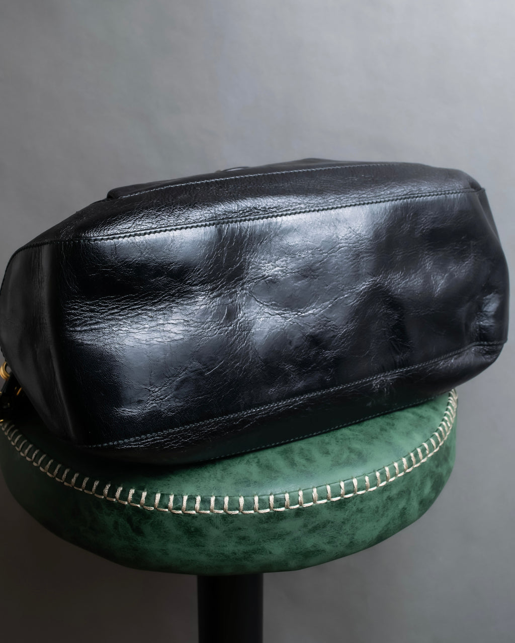 "DOLCE &amp; GABBANA" Gold chain two-way leather bag