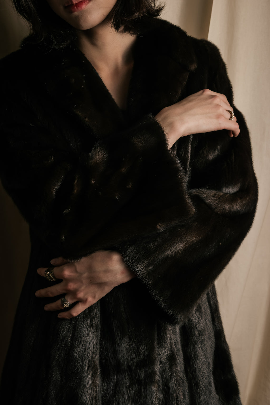 "GUCCI" Semi-custom atelier work fur long coat