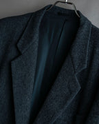 "COMME des GARCONS HOMME DEUX" Box silhouette heather grey tailored jacket