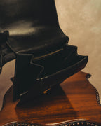 "GUCCI" 70's-80's Structured leather shoulder bag