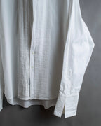 "Christian Dior" Pintuck design wide spread collar dress shirt