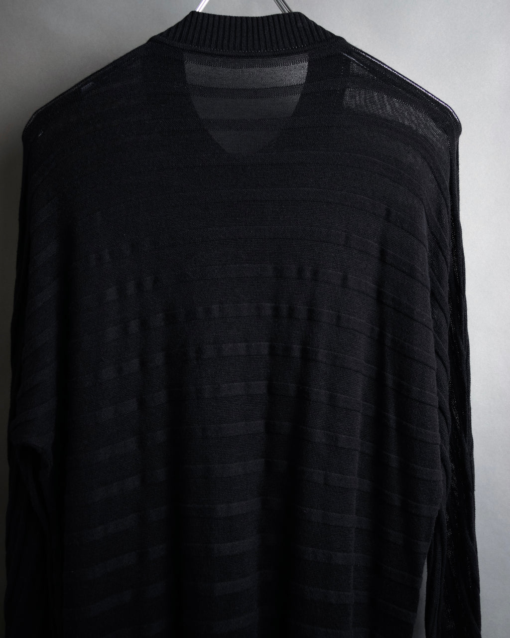 “Maison Martin Margiela” 2000’s Sheer shadow stripe long cardigan