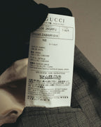 -SPECIAL- “GUCCI” 2019-2021 Glen check double-breasted wool suit
