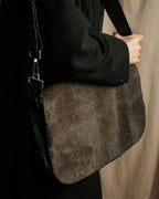 "JIL SANDER" Large flap design Harako leather shoulder bag