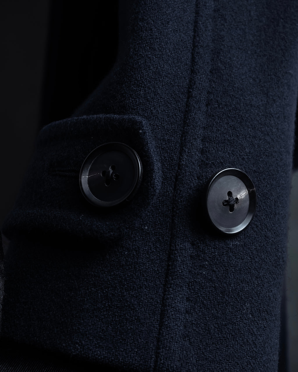 -SPECIAL- "CARUSO"
 Fur collar design belted melton coat