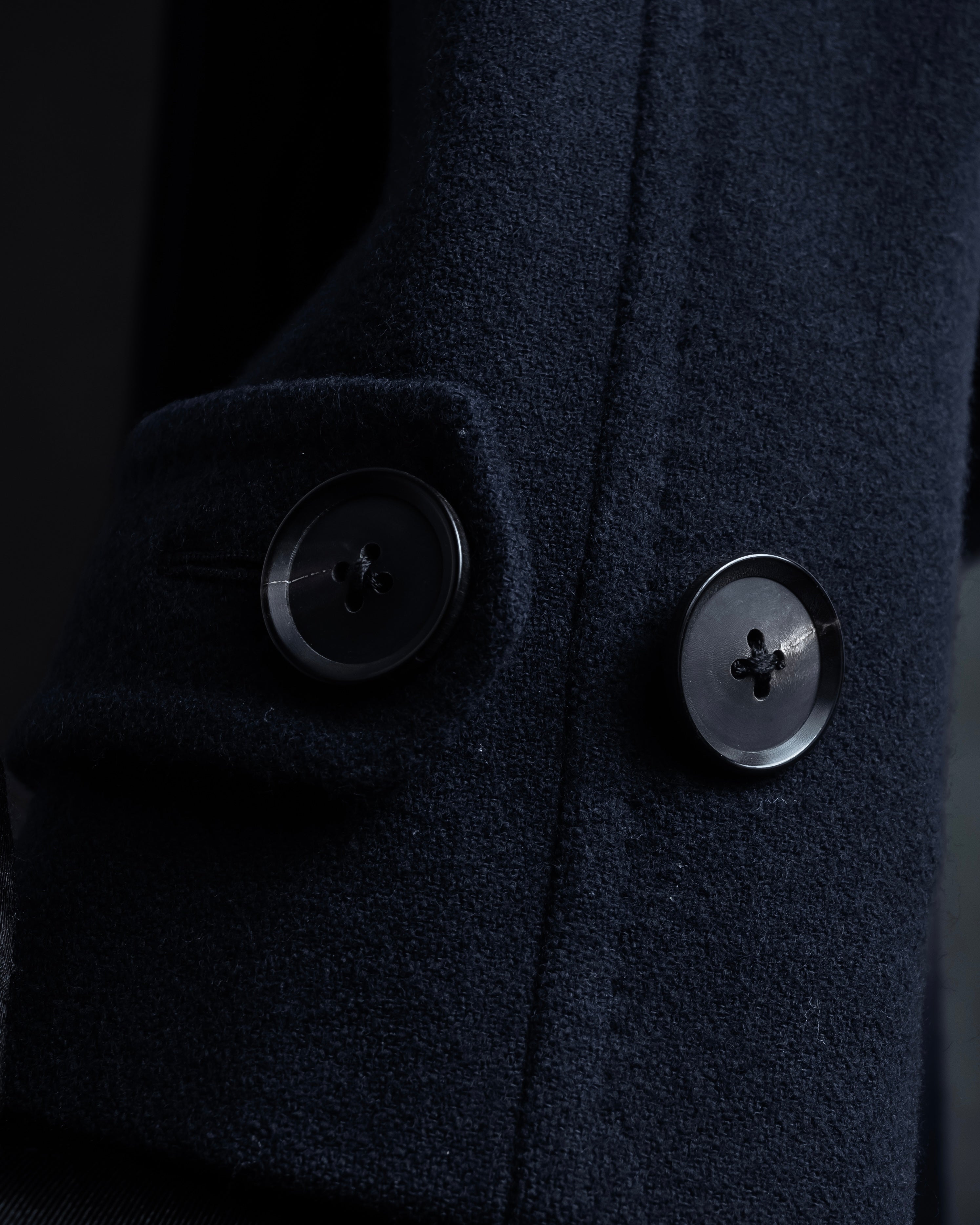 -SPECIAL- "CARUSO"
 Fur collar design belted melton coat