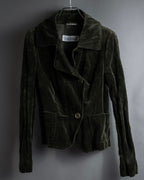 “Max Mara” 90’s-00’s metallic velour jacket