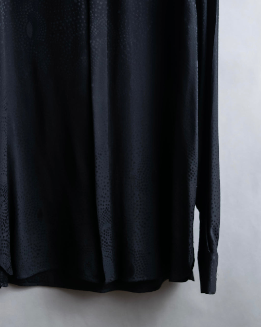 "Saint Laurent" Jacquard pattern silk satin shirt