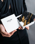 "CELINE" Fringe emblem design long necklace