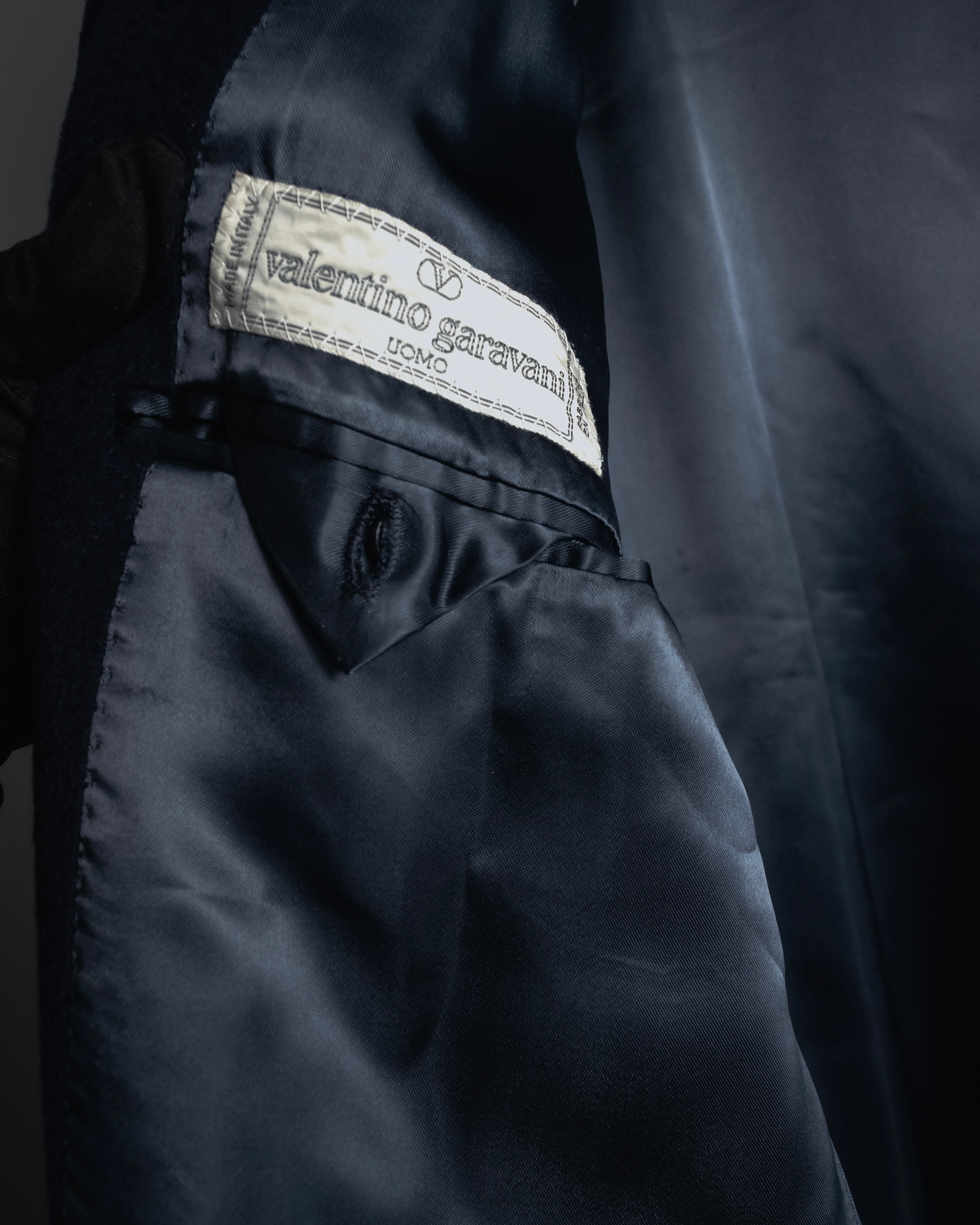 "VALENTINO GARAVANI UOMO" 80’s-90’s Cashmere blend tailored coat