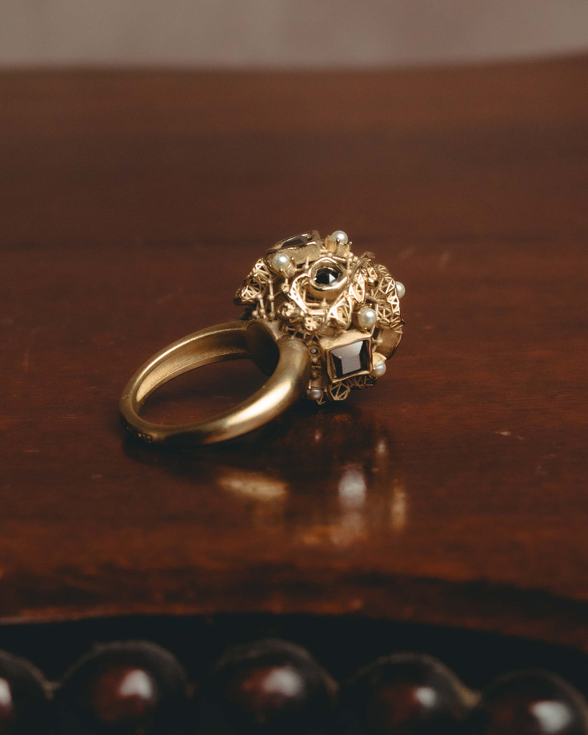 -SPECIAL- "Christian Dior" 10's-20's Sculptural clustered costume ring