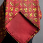 "HERMES" 100% silk fallen leaves pattern neck tie