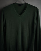 “GUCCI” Late 90’s-10’s Fine gauge v-neck knit