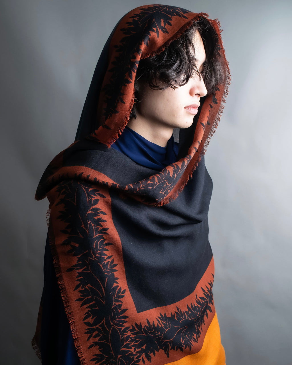 "Christian Dior" Botanical print large stole