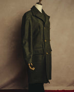 "D&G" 90's-00's Structured double-breasted wool-blend long coat