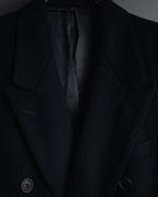 Abrigo doble botonadura de lana de los años 90 de YVES SAINT LAURENT