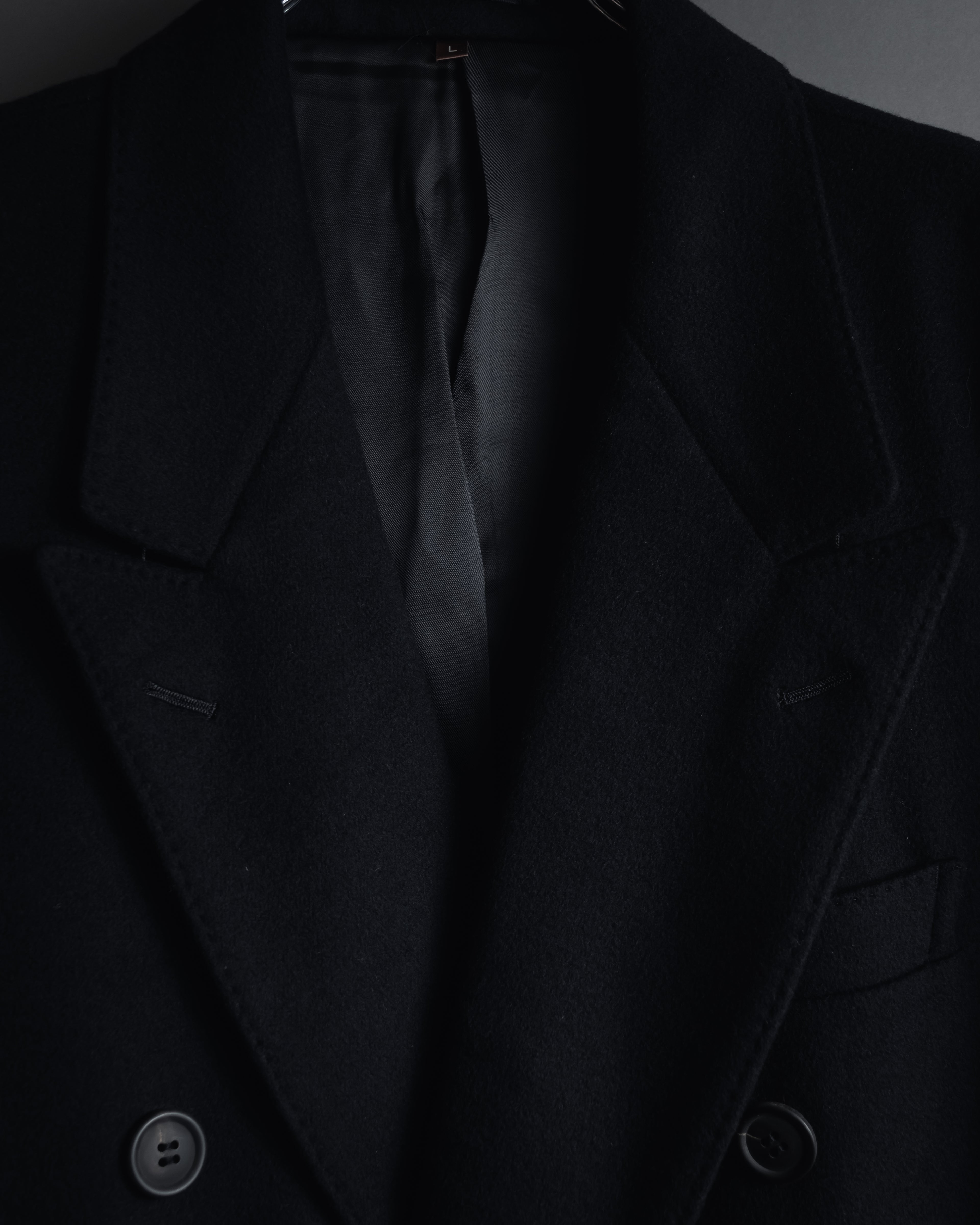 Abrigo doble botonadura de lana de los años 90 de YVES SAINT LAURENT