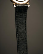 “Yves Saint Laurent” 80’s-90’s coin edge quartz leather watch