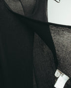 “Yohji Yamamoto” 2010’s sheer cotton ribbed long dress