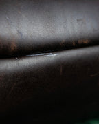 "GUCCI" Horizontally shaped cord-wrapped handle leather bag