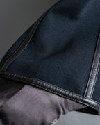 "GUCCI" Leather piping design box sleeve T-shirt