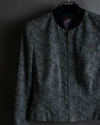 "John Galliano" Herringbone weave short length zip blouson