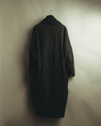 –SPECIAL– “DOLCE & GABBANA” 90’s Lace-trimmed shawl-collar wool robe coat