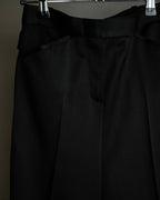 "CHANEL" Fringe design high waist straight cut slacks