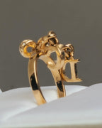 -SPECIAL- “Dior” 00’s-10’s Ribbon CD logo charm ring