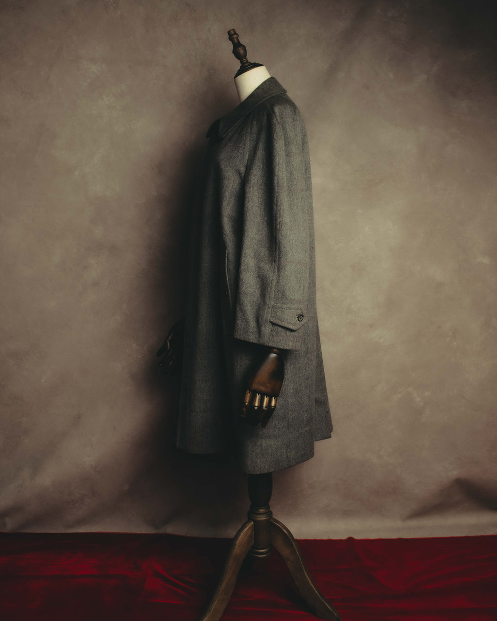 “Burberrys” 80’s Bedford wool balmacaan coat