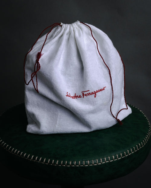 “Salvatore Ferragamo” 90’s Knot handle suede bag