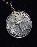 "Tiffany&Co" Olympic torch motif sterling silver necklace