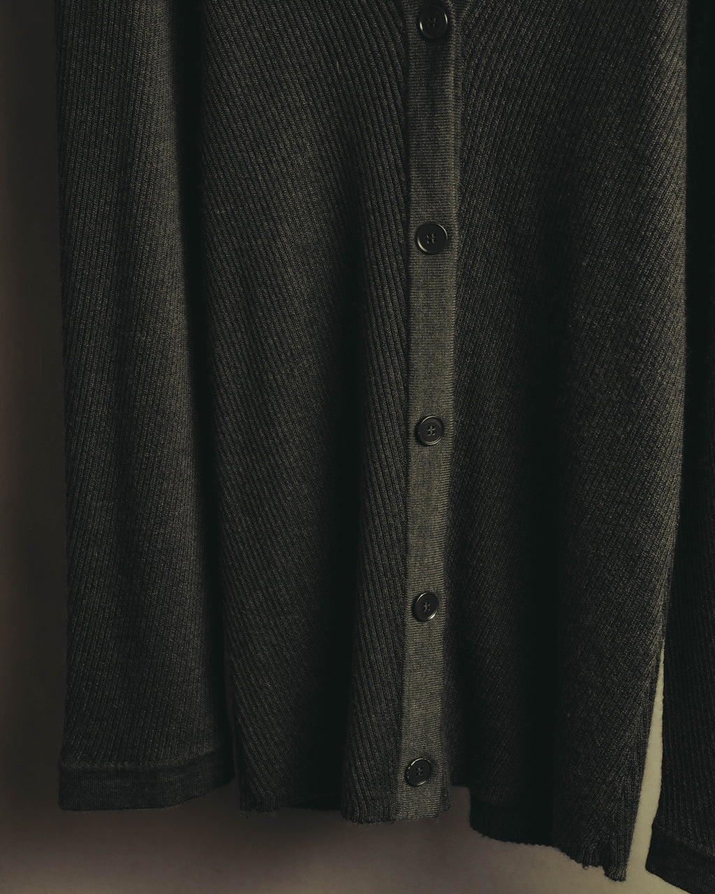 “HERMÈS” 00’s-10’s Cashmere silk ribbed V-neck cardigan