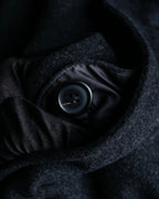 "BURBERRYS" Vintage stand collar concealed long coat