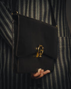 -SPECIAL- “GUCCI” 70’s-80’s lizard embossed flap shoulder bag