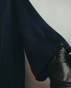 -SPECIAL- "Jil Sander" 2023 Elegant rayon skipper mock-neck shift dress