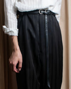 "Vintage subtle gloss striped wide slacks"