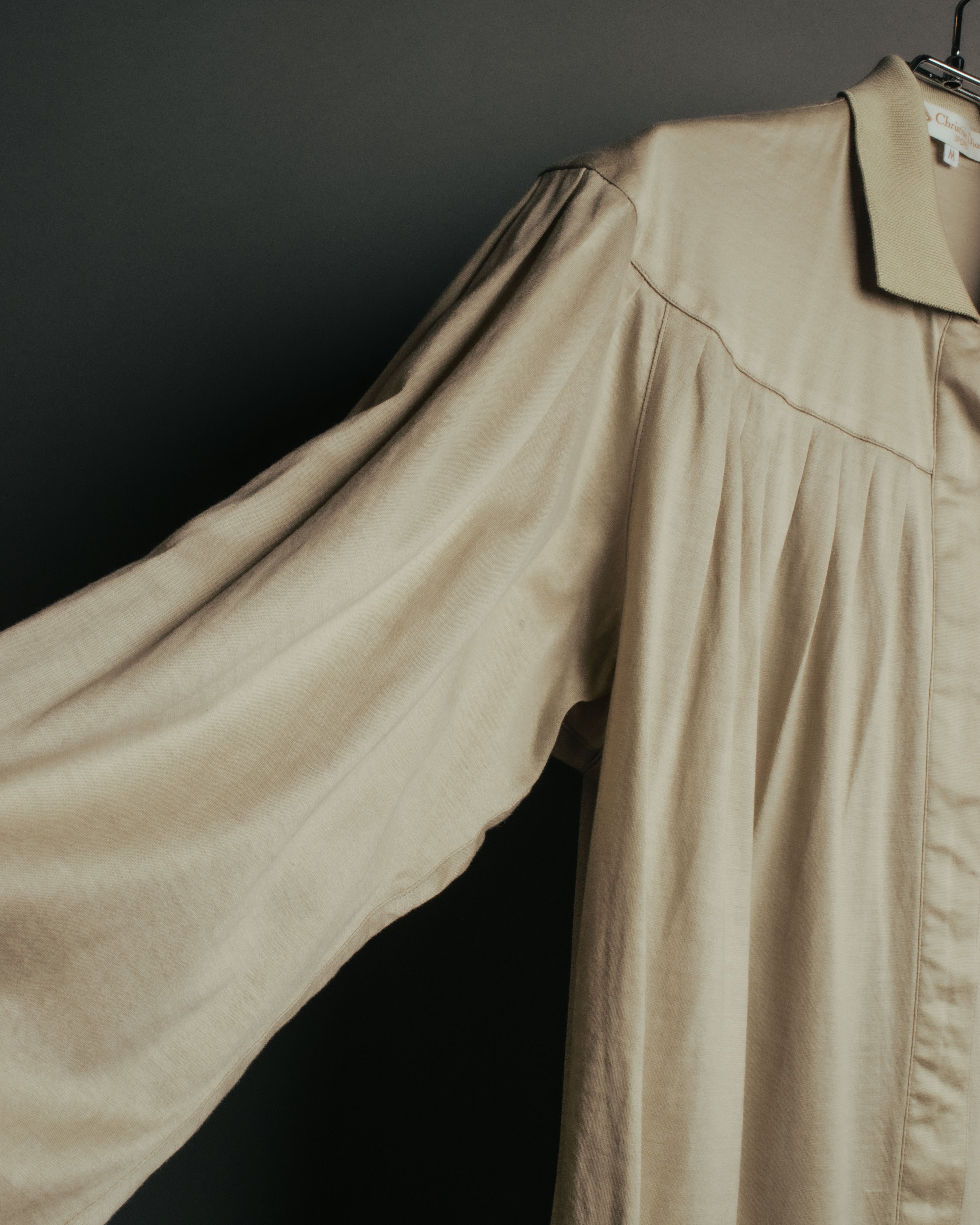 “Christian Dior” 90’s Gathered fly-front jersey blouse