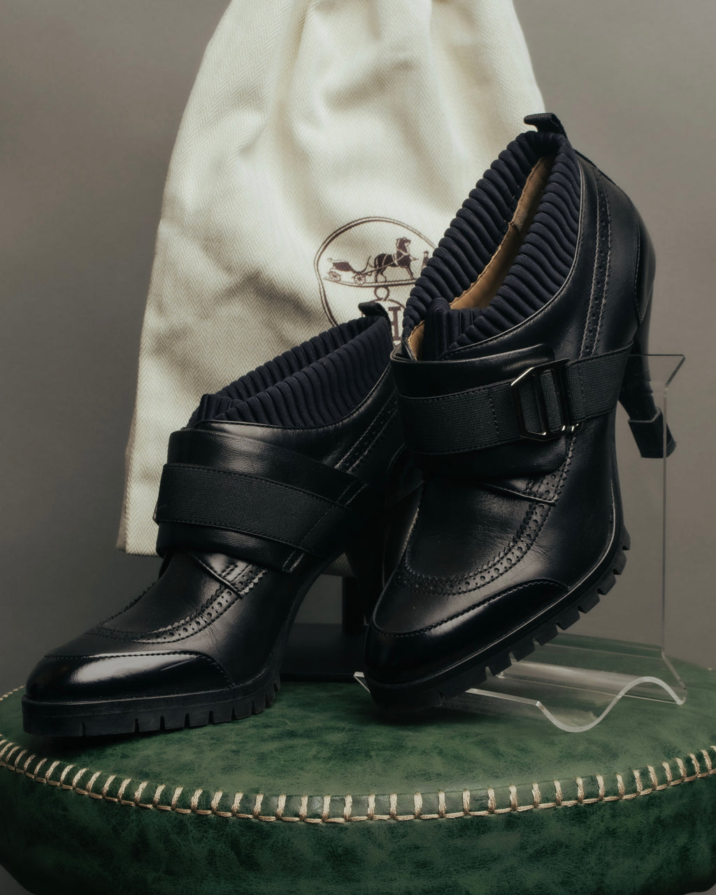“HERMÈS” 2017-2022 Aw hybrid brogue sock ankle boots