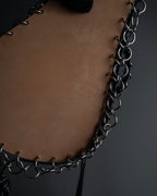 "LOEWE" Ring design leather corset necklace