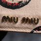 "MIU MIU" Madras leather crescent moon pattern long wallet