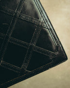 "Yves Saint Laurent" 80's-90's Lattice textured leather shoulder bag
