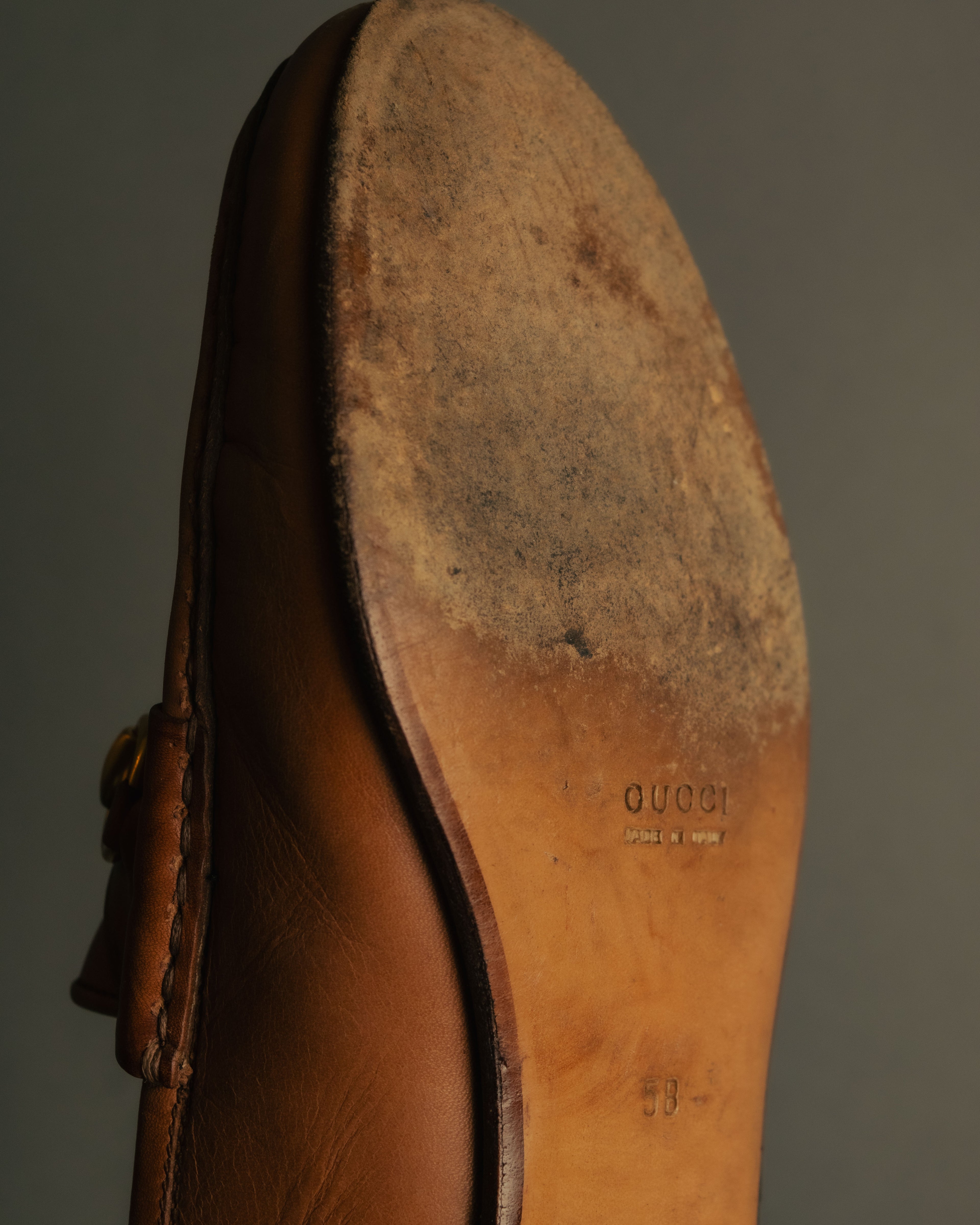 “GUCCI” 70’s-80’s Horsebit leather loafers