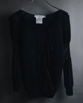 "Christian Dior BOUTIQUE" 2007’s draped viscose mesh-panel pullover