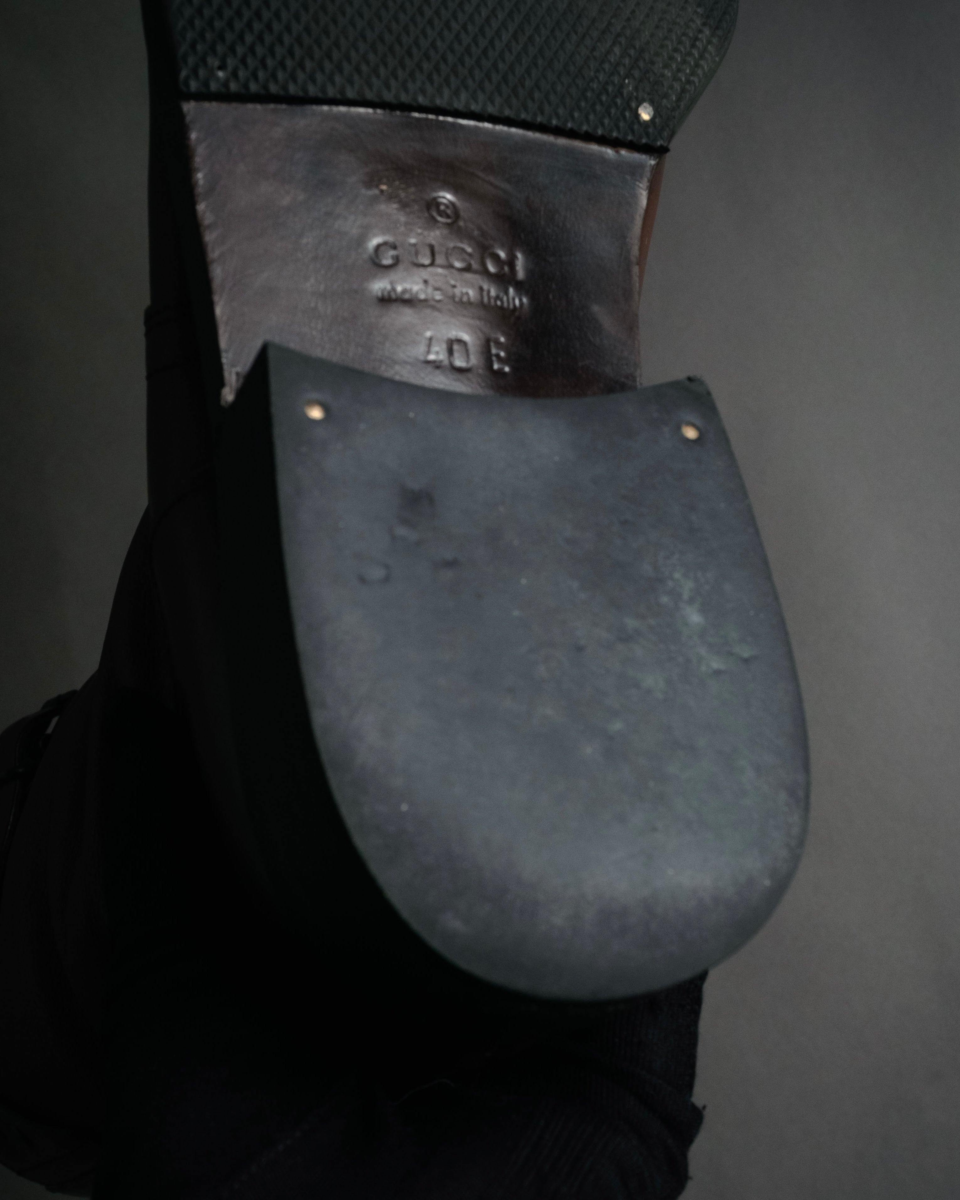 "GUCCI" 90’s-00’s shearling lined engineer boots