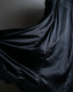 "HERNO" Laser cutwork design structured black dress