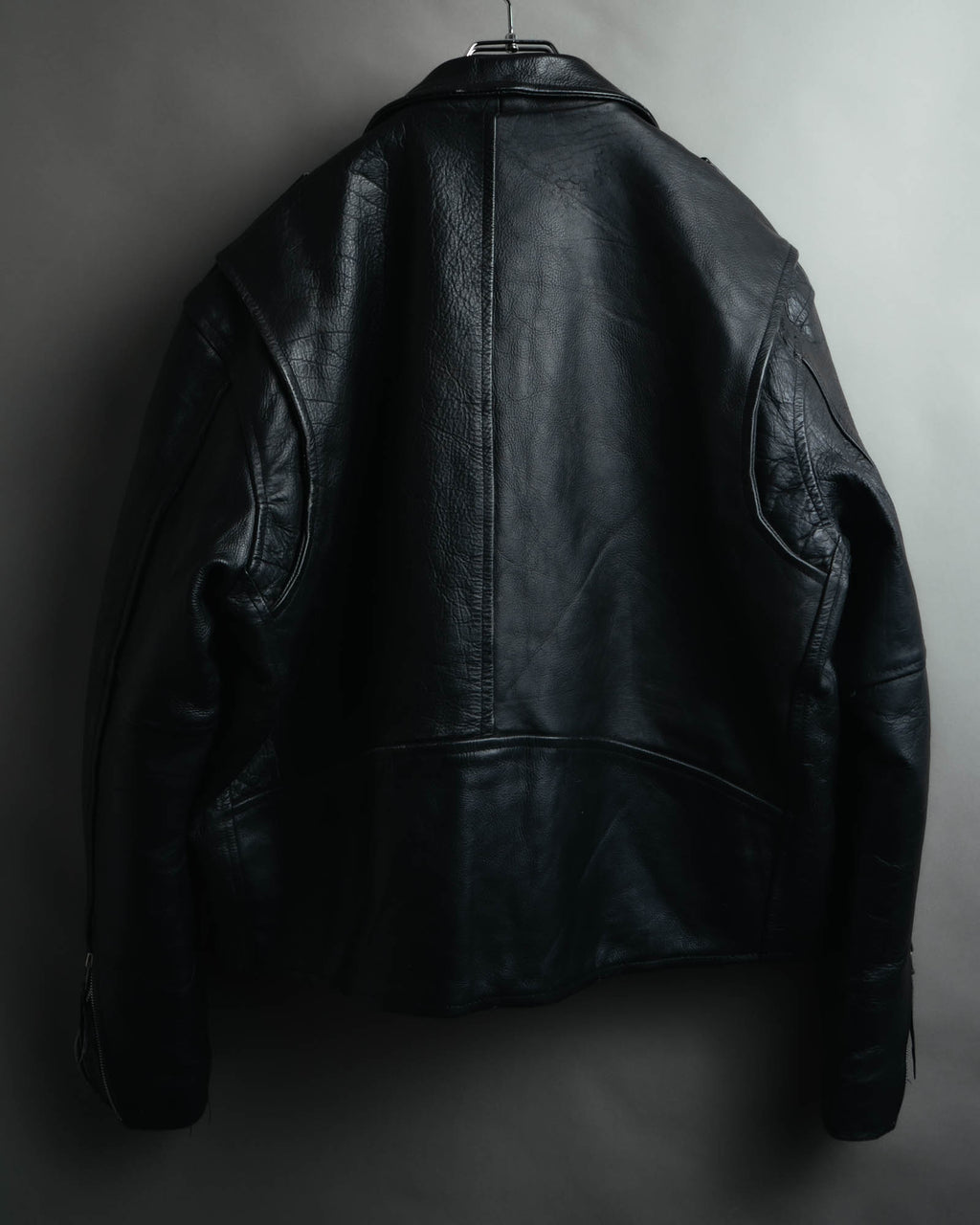 -MOOD MILLÉSIMES- 80’s-90’s heavy-grain double riders jacket