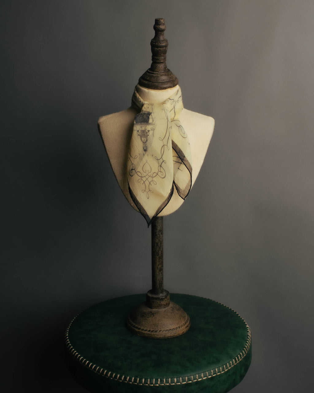 "Hermès" 80's-90's Sheer silk chiffon scarf