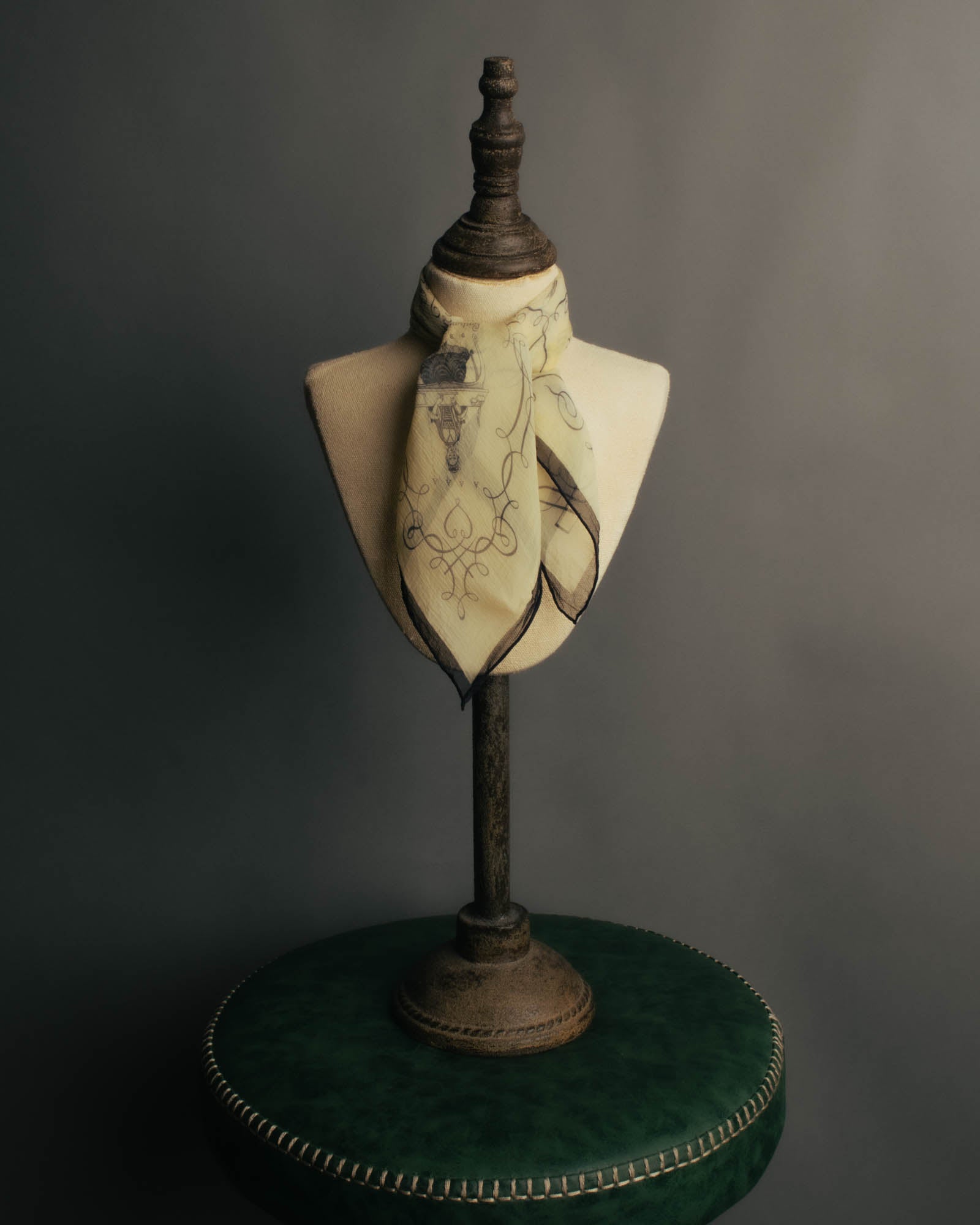 "Hermès" 80's-90's Sheer silk chiffon scarf
