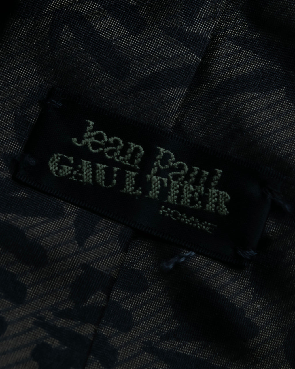 "JEAN PAUL GAULTIER" Typography logo pattern silk neck tie